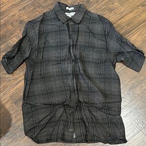 Express Men's Black Grid Pattern Shirt